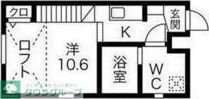 ETOILE黒川(1K/1階)の間取り写真