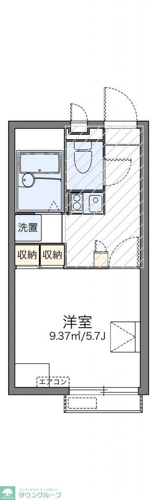 レオパレスベルウッド(1K/2階)の間取り写真