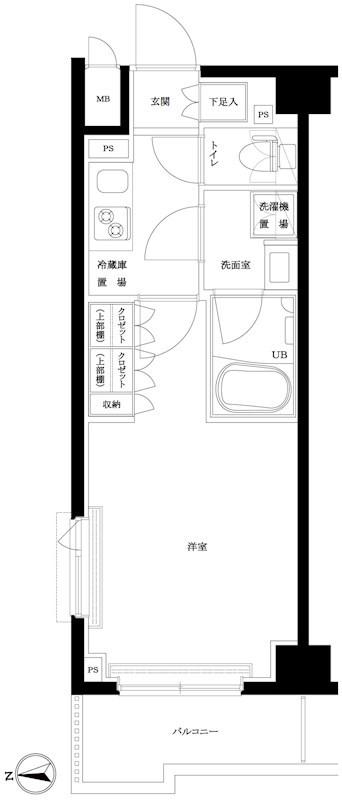 ルーブル西高島平(1K/3階)の間取り写真