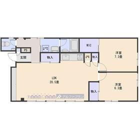 K・N APARTMENT(2LDK/5階)の間取り写真