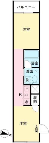ミモザプディカ(ワンルーム/4階)の間取り写真