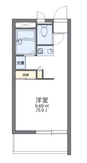 レオパレス熊野(1K/3階)の間取り写真