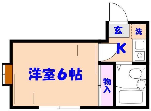 ケントピア本中山B棟(1K/2階)の間取り写真