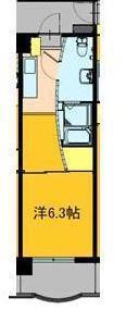 アイビスホーム(1DK/3階)の間取り写真