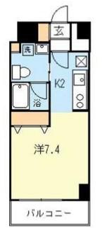 BECK住吉(1K/5階)の間取り写真