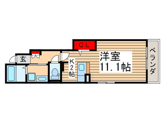 フェアリー ヴィラ(1K/1階)の間取り写真