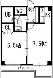 グランカーサ南11条(1LDK/7階)の間取り写真
