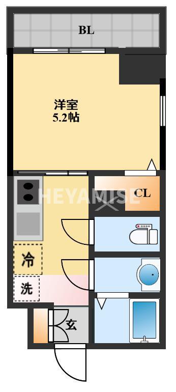MODERN PALAZZO諫早駅前(1K/7階)の間取り写真