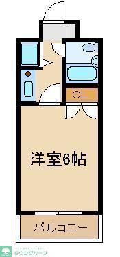 マイルストン東久留米(1K/9階)の間取り写真