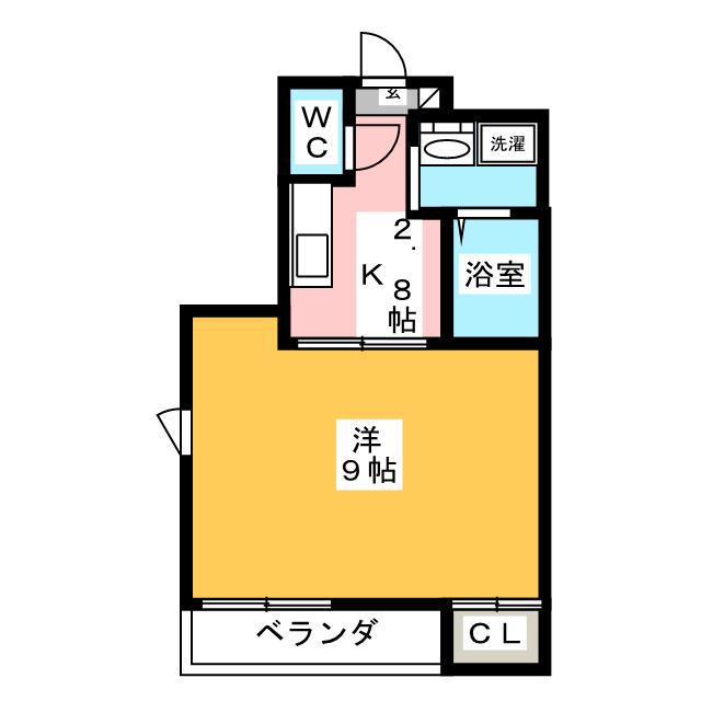 ベルメゾン若里 S棟(1K/1階)の間取り写真