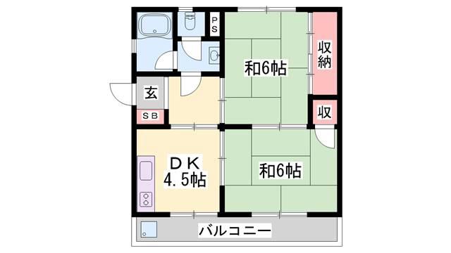 水野マンションA棟(2DK/1階)の間取り写真