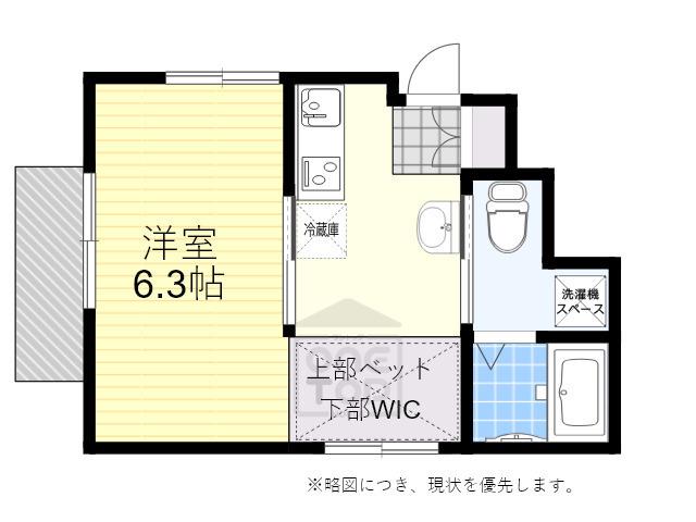クラフトテラス豊南町南(1K/1階)の間取り写真