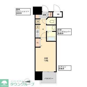 グランカーサ千代田(1K/3階)の間取り写真