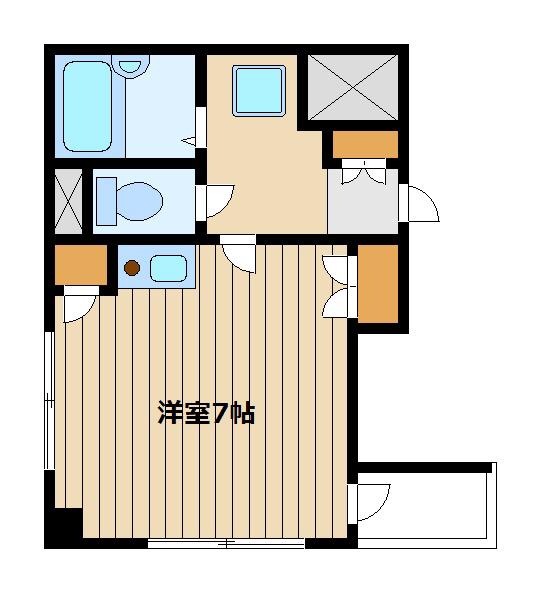 赤塚MⅡマンション(ワンルーム/7階)の間取り写真