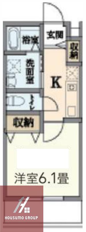 リアコート下新庄(1K/3階)の間取り写真