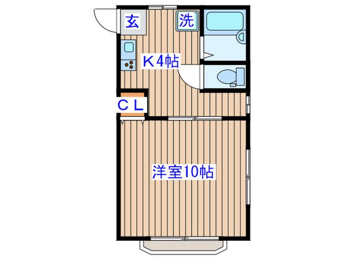 コーポラスジョイ(1K/3階)の間取り写真