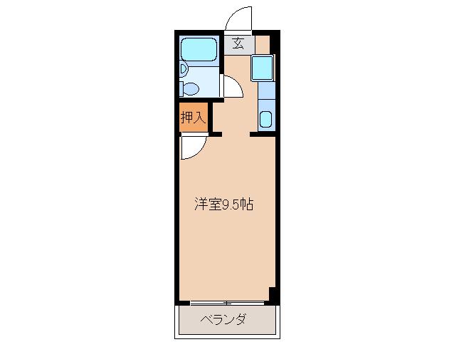 レークヒル小森(ワンルーム/2階)の間取り写真