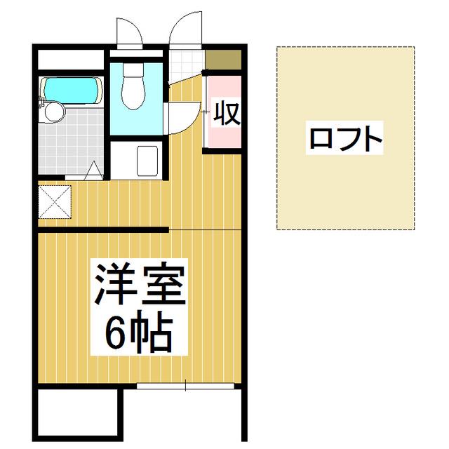 グランデ南高田(1K/1階)の間取り写真