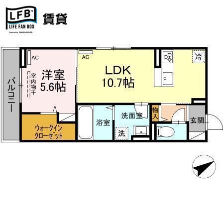 DESPERADOIII(1LDK/3階)の間取り写真