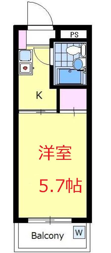 ハイタウン蒲田(1K/4階)の間取り写真