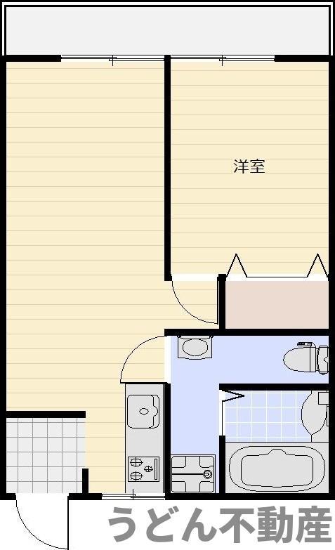 河村マンション(1LDK/2階)の間取り写真