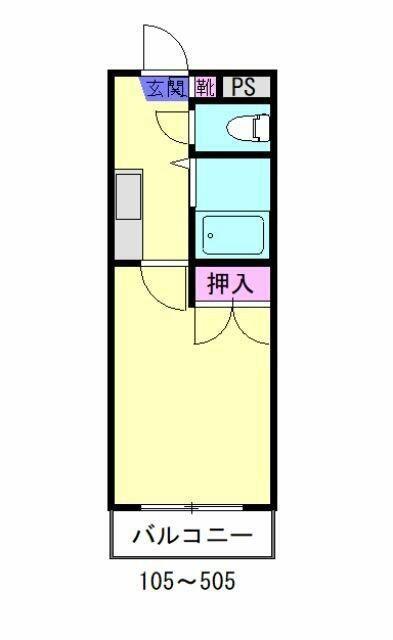 フォーサイト前田RENATUS(1K/4階)の間取り写真