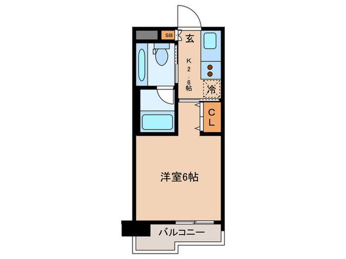 ベルファース目黒(1K/7階)の間取り写真