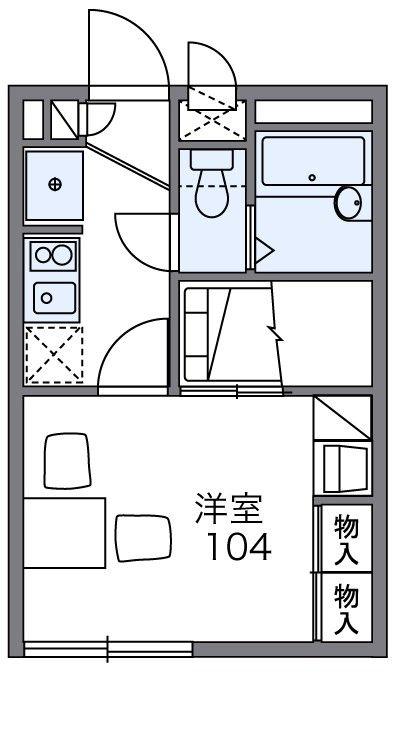 レオパレスカンパーニュ(1K/2階)の間取り写真