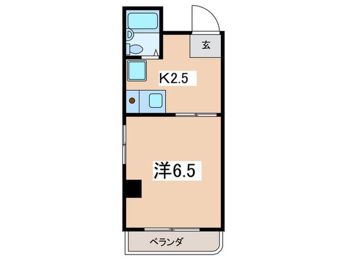 チバビル(1K/2階)の間取り写真