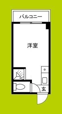 清水728ハイツ(ワンルーム/4階)の間取り写真