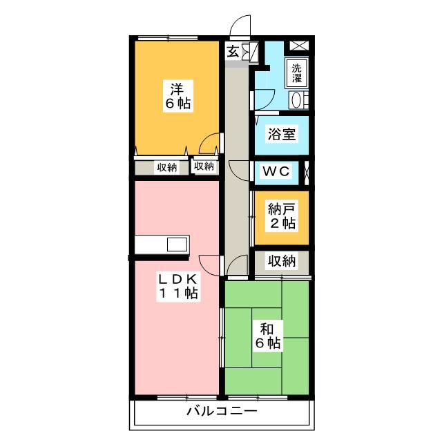アステイオンII(2SLDK/2階)の間取り写真