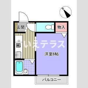 ヒルズ山下II(1K/2階)の間取り写真