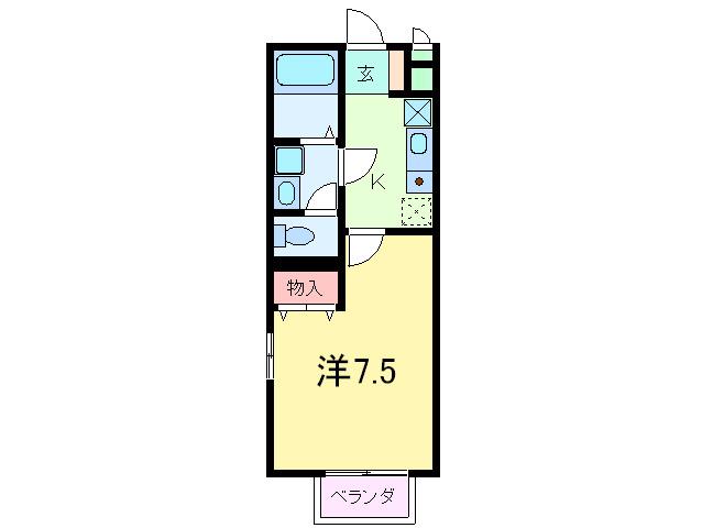 YOSHIDA PREDIO(1K/2階)の間取り写真