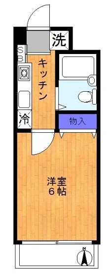 第2三幸ハイツ(1K/1階)の間取り写真