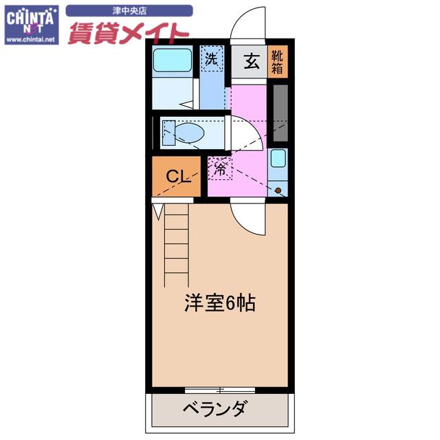 VICTORIA HOUSE 千里(1K/1階)の間取り写真