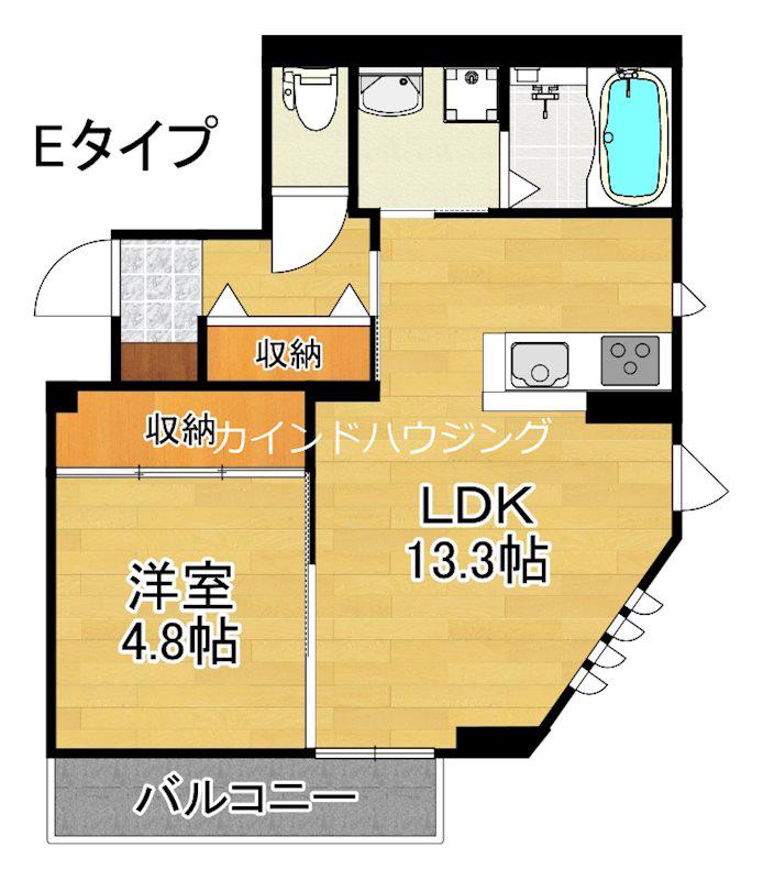 アプリーレ(1LDK/5階)の間取り写真