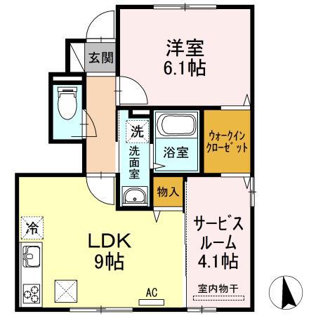 フェリーチェ(1LDK/1階)の間取り写真