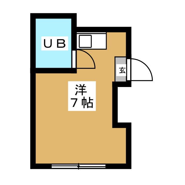 ベゼクリク落合(ワンルーム/4階)の間取り写真