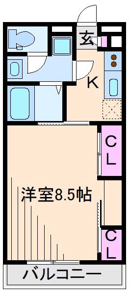 リブリ・ヴィラ日吉II(1K/1階)の間取り写真