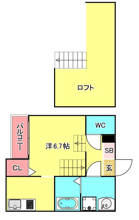 MAISON DE AMBER 井尻(1K/1階)の間取り写真