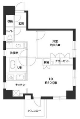 パークキューブ銀座イースト(1LDK/8階)の間取り写真
