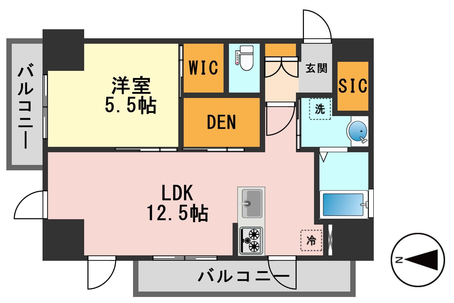プレミア亀有(1SLDK/5階)の間取り写真
