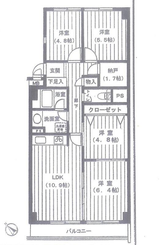 ファミール浜園(4LDK/14階)の間取り写真