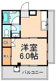 東京アパートメント(1K/3階)の間取り写真