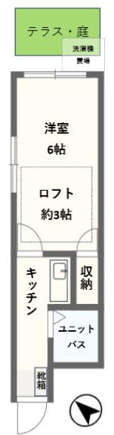 レジデンスKAISEI(1K/1階)の間取り写真
