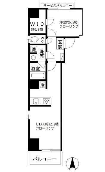 アートヴィラージュ亀戸(1LDK/5階)の間取り写真