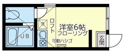 ユナイト和田町ピートダイ(ワンルーム/1階)の間取り写真