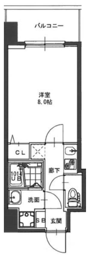 S-RESIDENCE緑橋駅前(1K/12階)の間取り写真