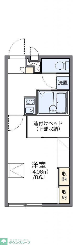 レオパレスBLUE EYE(1K/2階)の間取り写真