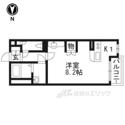 レオネクスト夢追人(1K/1階)の間取り写真
